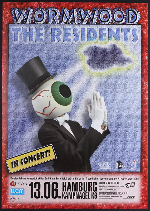 The Residents Wormwood Album Release German Concert Poster