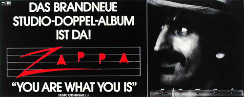 Frank Zappa You Are What You Is German Promo Poster