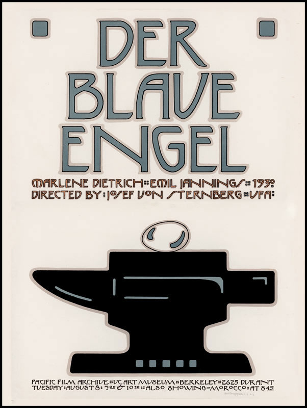 David Lance Goines Der Blaue Engel (The Blue Angel) Movie Poster