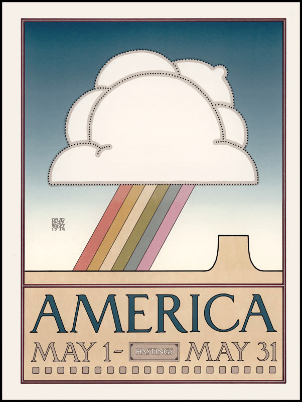 David Lance Goines America Poster
