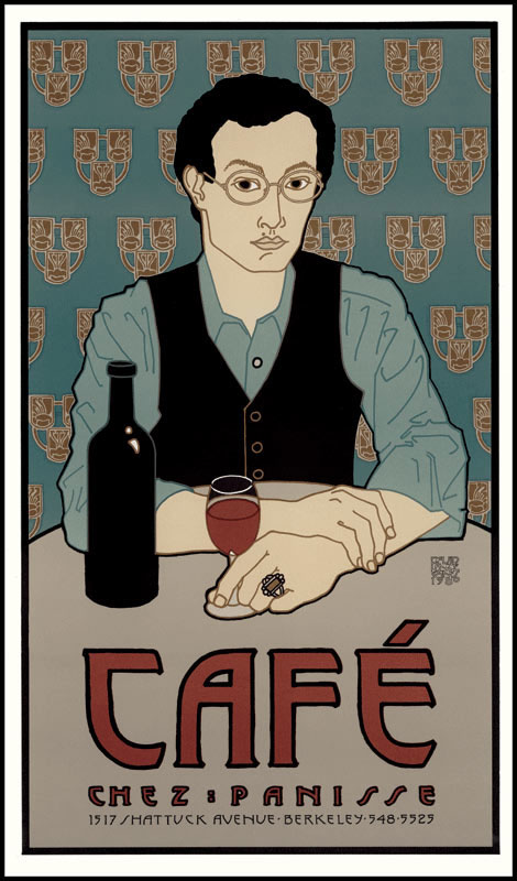 David Lance Goines Cafe Chez Panisse Poster