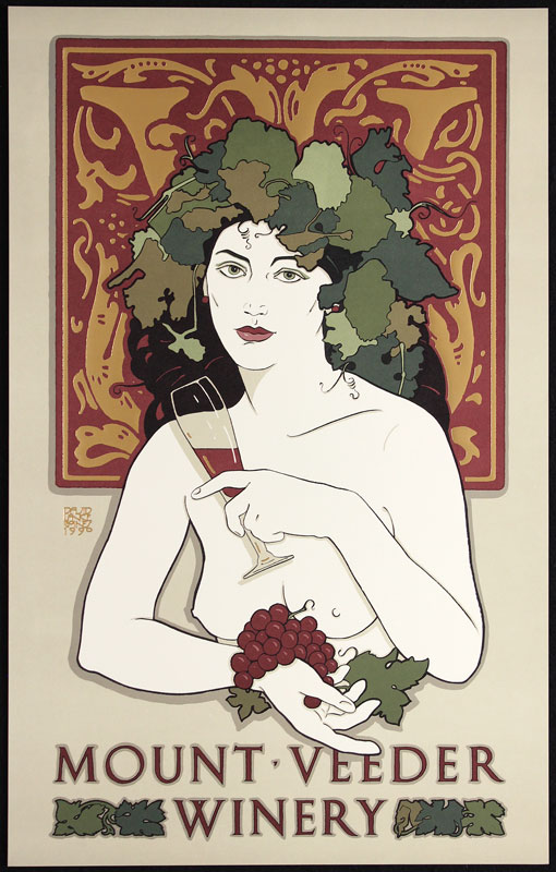 David Lance Goines Mount Veeder Winery Poster