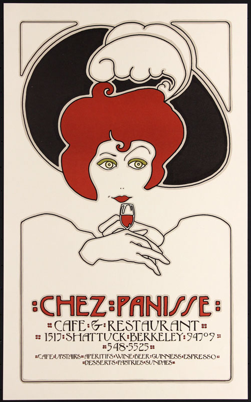David Lance Goines Chez Panisse Red-Haired Lady Poster