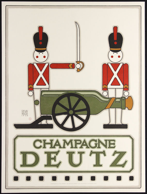 David Lance Goines Champagne Deutz Poster