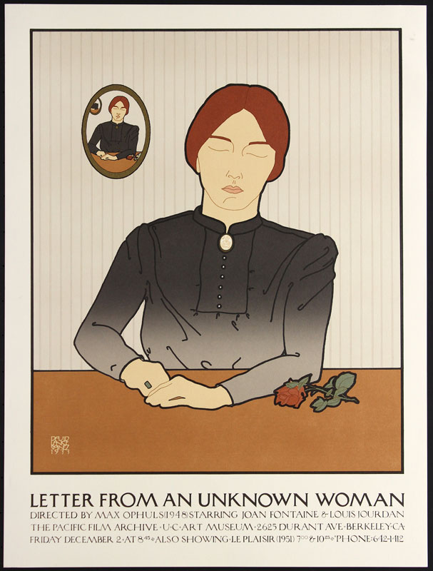 David Lance Goines Letter from an Unknown Woman Movie Poster