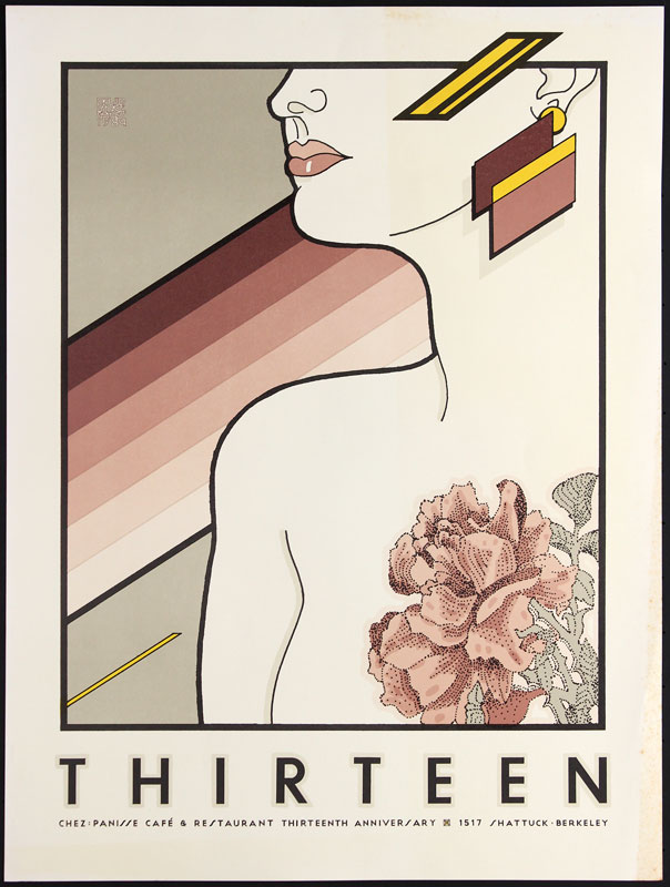 David Lance Goines Thirteen (Chez Panisse) Poster