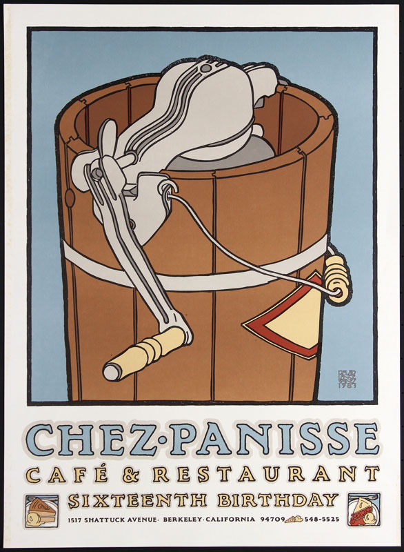 David Lance Goines Chez Panisse Sixteenth Birthday Poster