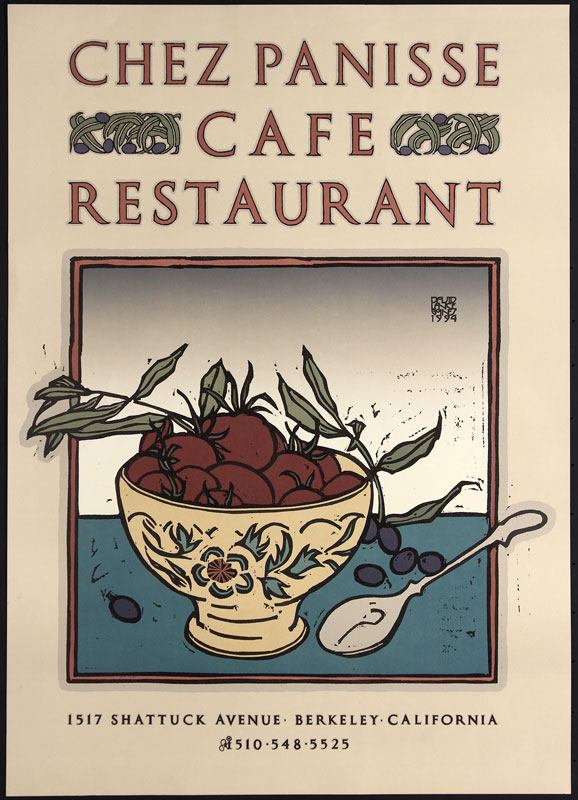 David Lance Goines Chez Panisse Cafe Restaurant  Poster