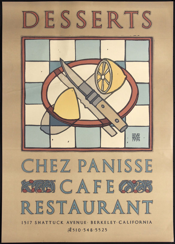 David Lance Goines Chez Panisse Desserts Poster