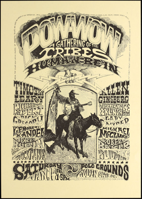 Rick Griffin Pow-Wow - A Gathering of the Tribes Human Be-In Poster