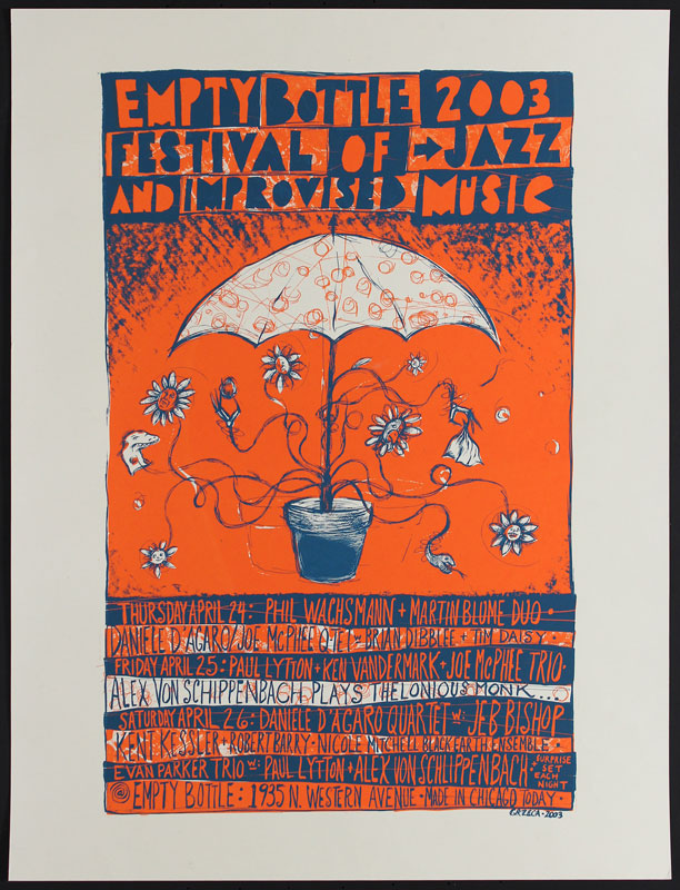 Dan Grzeca 2003 Empty Bottle Festival of Jazz and Improvised Music Poster