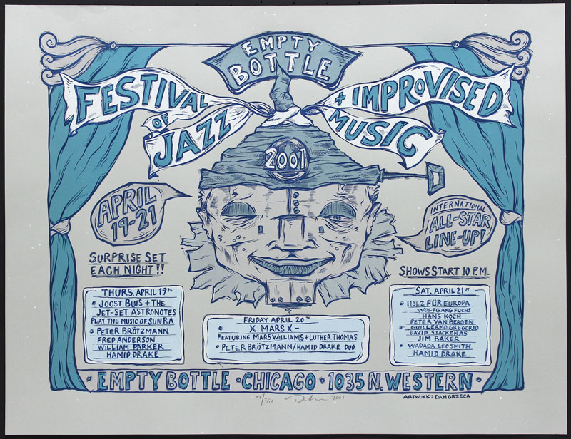 Dan Grzeca 2001 Empty Bottle Festival of Jazz and Improvised Music Poster