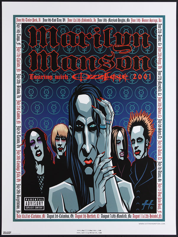 Justin Hampton Marilyn Manson Poster