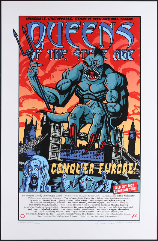 Justin Hampton Queens Of The Stone Age Poster