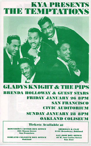 Rare 1968 Temptations - Gladys Knight Handbill