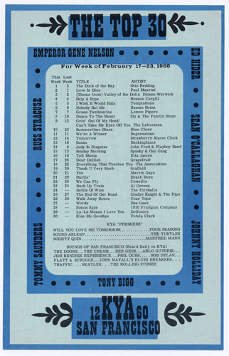 KYA Top 30 February 23 1968 Radio Survey