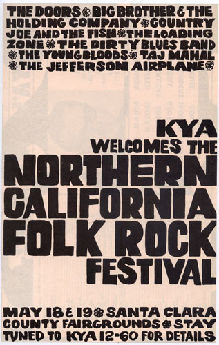 Northern California Folk Rock Festival Handbill