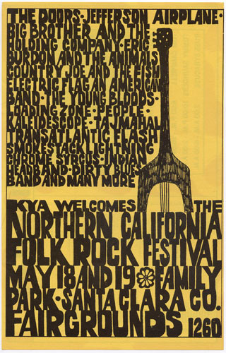 Northern California Folk Rock Festival Handbill