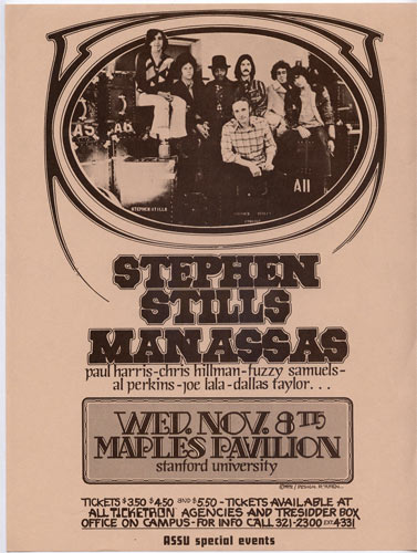 Randy Tuten Stephen Stills Manassas Poster