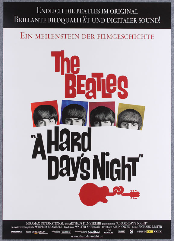 Beatles Hard Day S Night German Movie Poster