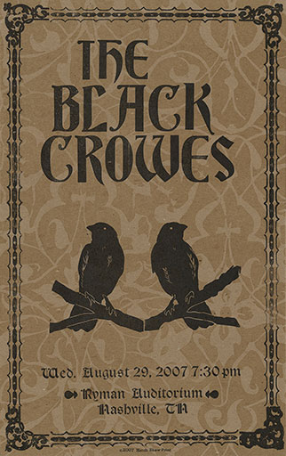 Hatch Show Print Black Crowes Poster