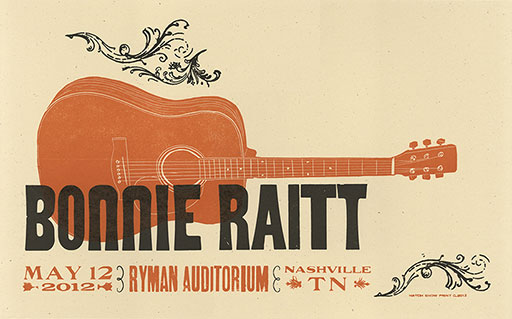 Hatch Show Print Bonnie Raitt Poster
