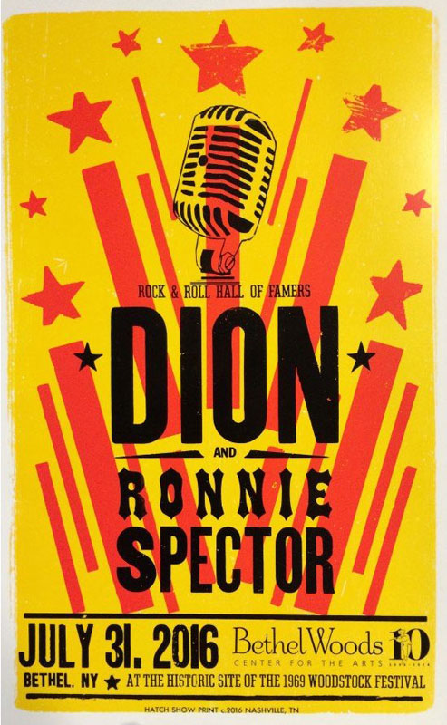 Hatch Show Print Dion with Ronnie Spector Poster