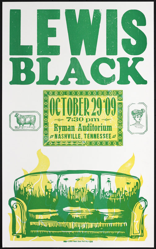 Hatch Show Print Lewis Black Poster