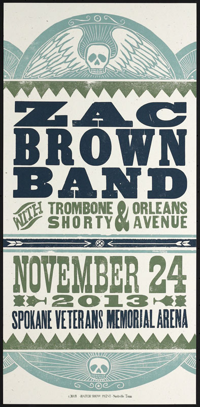 Hatch Show Print Zac Brown Band Poster