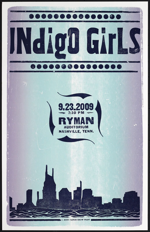 Hatch Show Print Indigo Girls Poster