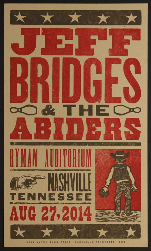 Hatch Show Print Jeff Bridges and the Abiders Poster