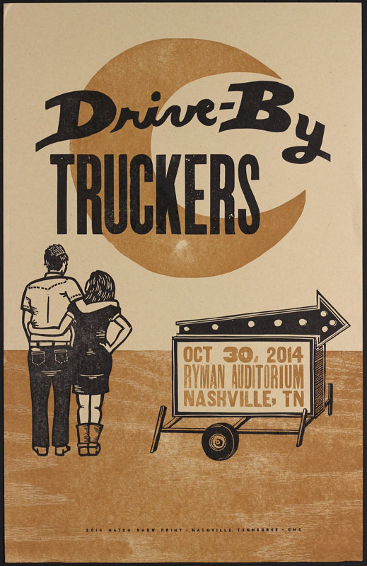Hatch Show Print Drive By Truckers at Ryman Auditorium Poster