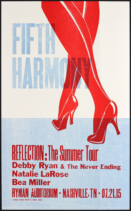 Hatch Show Print Fifth Harmony Reflection Summer Tour Poster