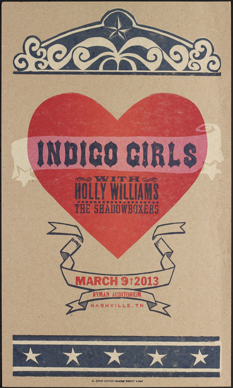 Hatch Show Print Indigo Girls Poster