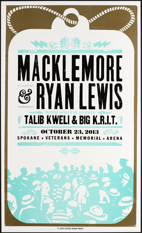 Hatch Show Print Macklemore and Ryan Lewis Poster