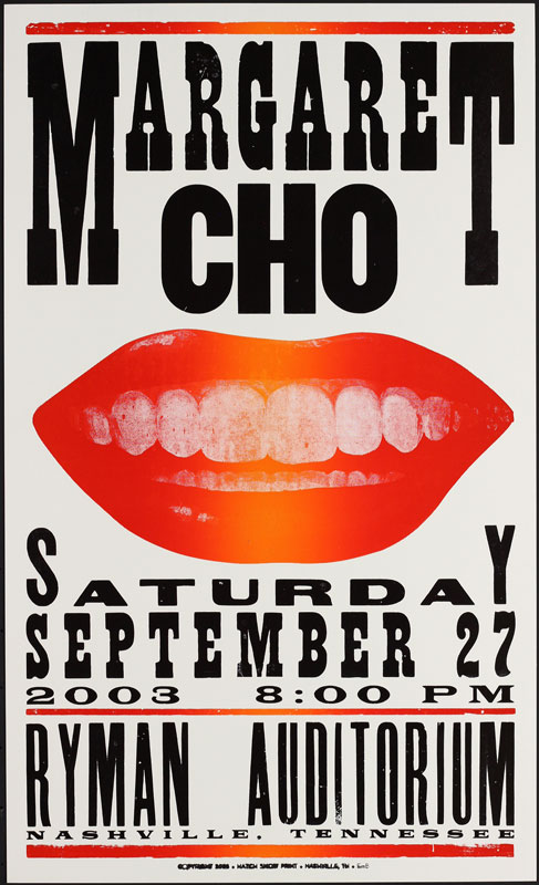 Hatch Show Print Margaret Cho at Ryman Auditorium Poster