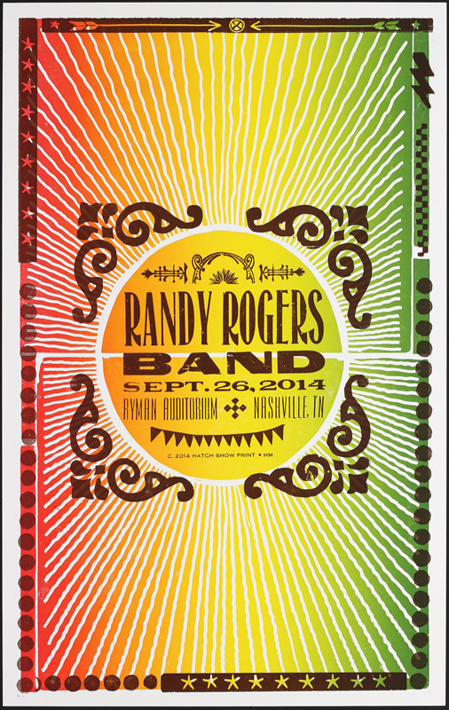 Hatch Show Print Randy Rogers Band Poster