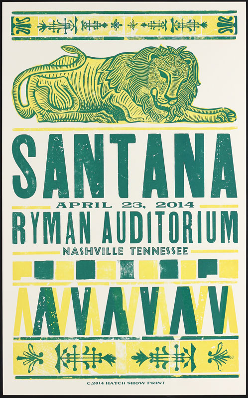 Hatch Show Print Santana Poster