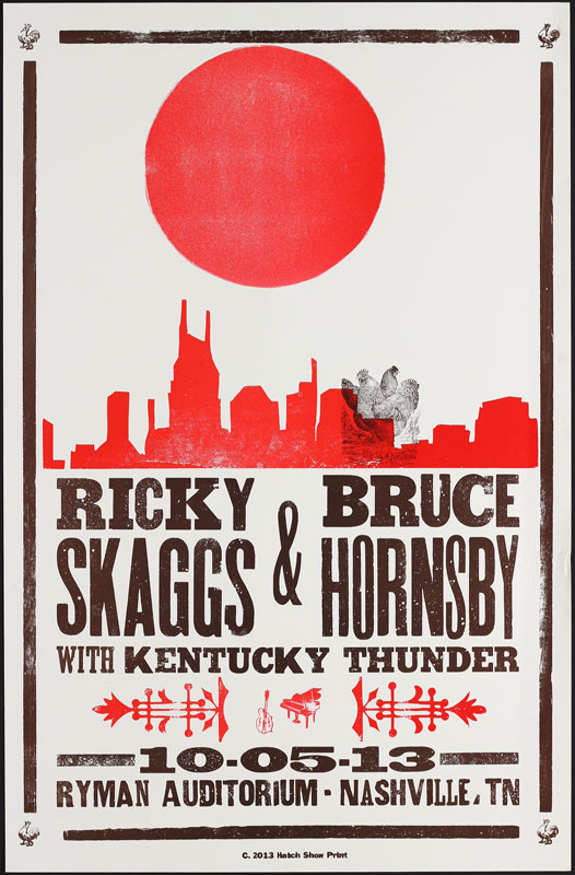 Hatch Show Print Ricky Skaggs and Bruce Hornsby Poster