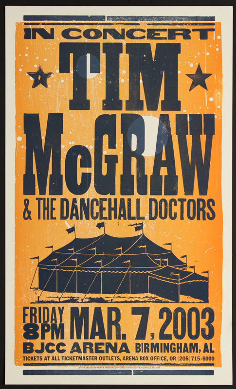 Hatch Show Print Tim McGraw and the Dancehall Doctors Poster