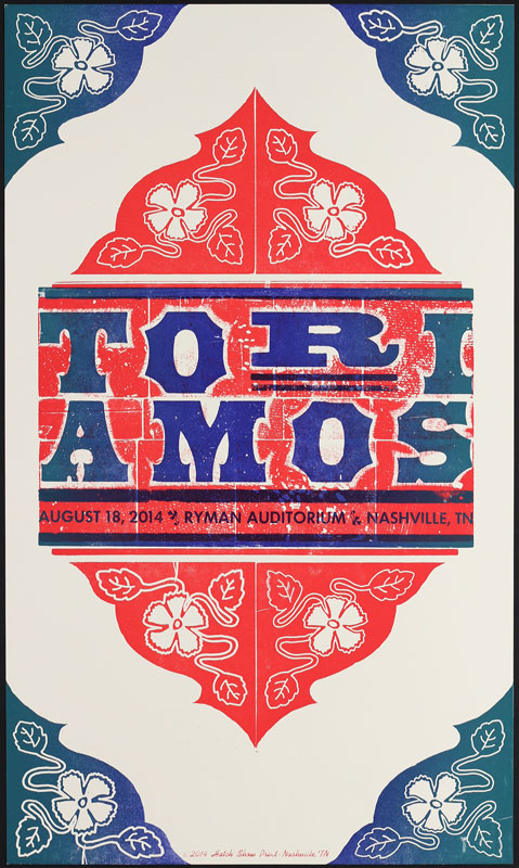 Hatch Show Print Tori Amos at Ryman Auditorium Poster