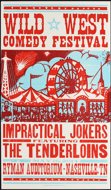 Hatch Show Print Wild West Comedy Festival Poster