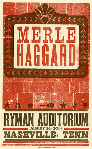 Hatch Show Print Merle Haggard Poster