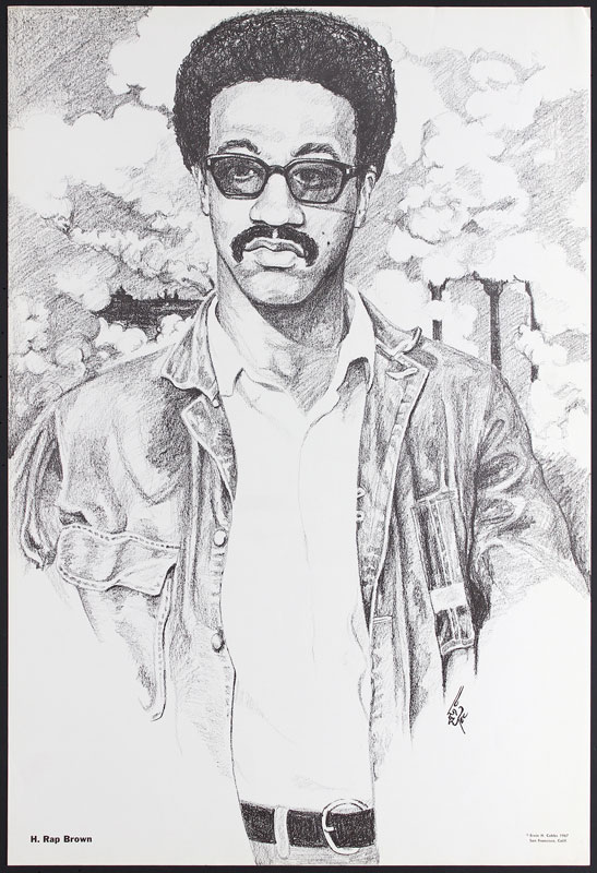 H. Rap Brown 1967 Black Panther Poster