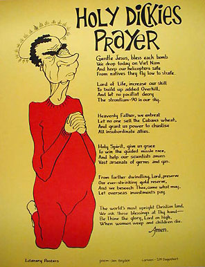 Holy Dickie's Prayer Anti-war Poster