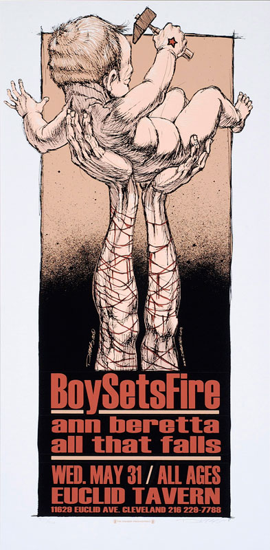 Derek Hess Boy Sets Fire Poster