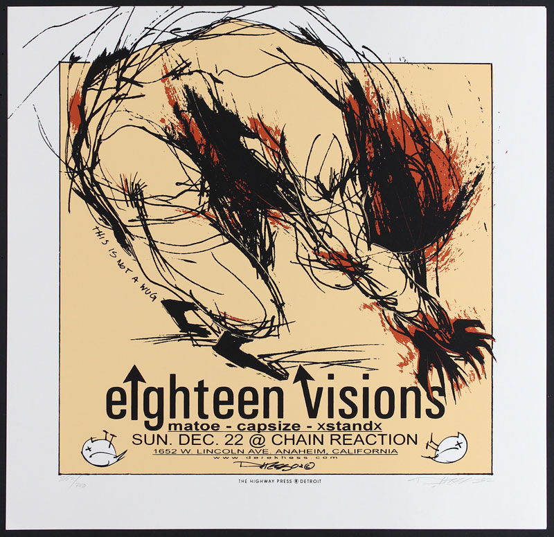 Derek Hess Eighteen Visions Poster