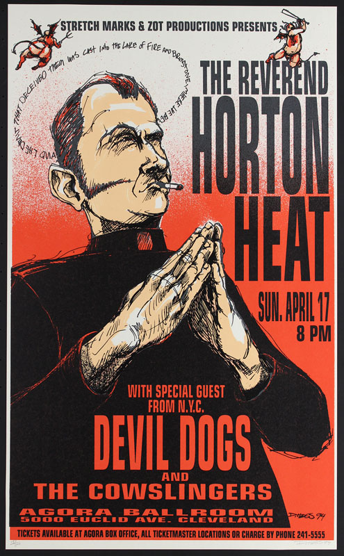 Derek Hess Reverend Horton Heat Poster