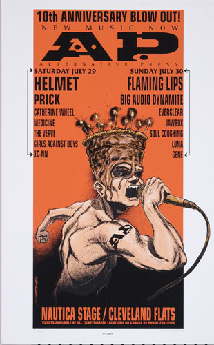 Derek Hess Alternative Press 10th Anniversary Poster
