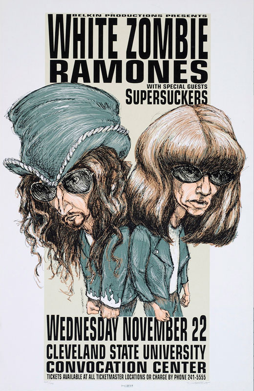 Derek Hess White Zombie / Ramones Poster